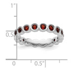 Sterling Silver Stackable Expressions Garnet Ring