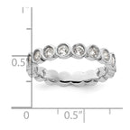 Sterling Silver Stackable Expressions White Topaz Ring