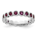 Sterling Silver Stackable Expressions Rhodolite Garnet Ring