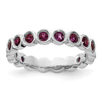 Sterling Silver Stackable Expressions Rhodolite Garnet Ring