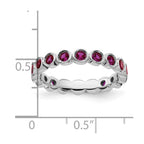 Sterling Silver Stackable Expressions Created Ruby Ring