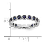 Sterling Silver Stackable Expressions Created Sapphire Ring