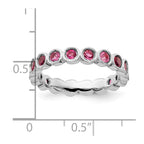 Sterling Silver Stackable Expressions Pink Tourmaline Ring