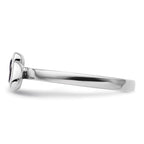 Sterling Silver Stackable Expressions Cr. Sapphire Double Heart Ring