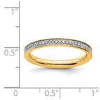 Sterling Silver Stackable Expressions & Diamonds Gold-plated Ring