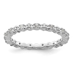 Sterling Silver Stackable Expressions White Topaz & Diamond Ring