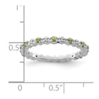 Sterling Silver Stackable Expressions Peridot & Diamond Ring