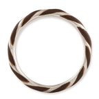 Sterling Silver Stackable Expressions Twisted Brown Enameled Ring