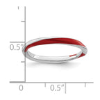 Sterling Silver Stackable Expressions Twisted Red Enameled Ring