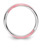 Sterling Silver Stackable Expressions Twisted Pink Enameled Ring