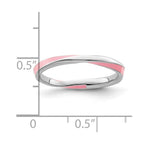 Sterling Silver Stackable Expressions Twisted Pink Enameled Ring
