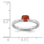 Sterling Silver Stackable Expressions Polished Red Agate Ring