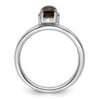 Sterling Silver Stackable Expressions Polished Smoky Quartz Ring