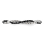Sterling Silver Stackable Expressions Polished Black/White Dia Ring