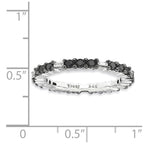 Sterling Silver Stackable Expressions Polished Black Diamond Ring