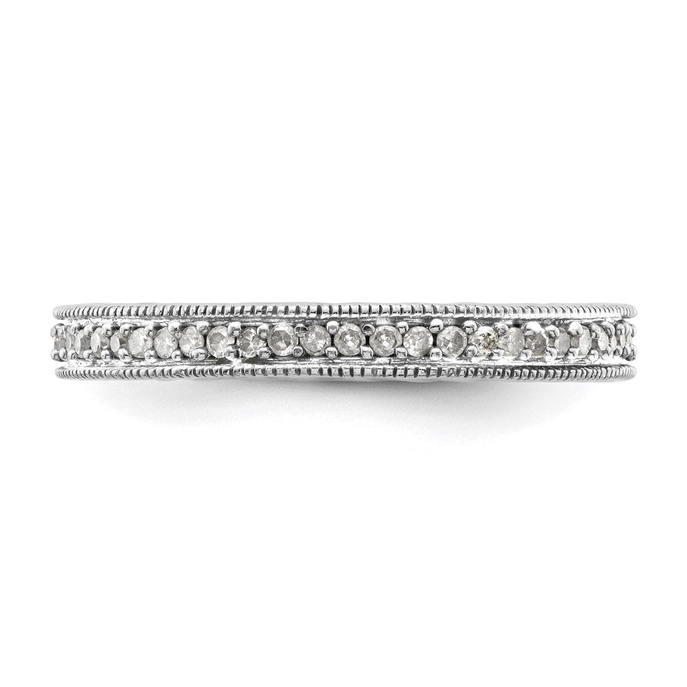 Sterling Silver Stackable Expressions Polished Diamond Ring