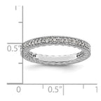 Sterling Silver Stackable Expressions Polished Diamond Ring