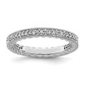 Sterling Silver Stackable Expressions Polished Diamond Ring