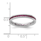 Sterling Silver Stackable Expressions Polished Created Ruby Ring