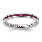 Sterling Silver Stackable Expressions Polished Created Ruby Ring