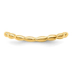 Sterling Silver Stackable Expressions Polished Gold-plate Wave Ring