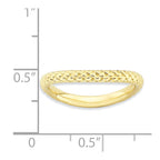 Sterling Silver Stackable Expressions Polished Gold-plate Wave Ring