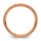 Sterling Silver Stackable Expressions Polished Pink-plated Wave Ring