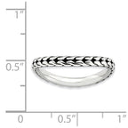 Sterling Silver Stackable Expressions Antiqued Wave Ring