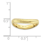 Sterling Silver Stackable Expressions Polished Gold-plate Wave Ring