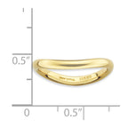 Sterling Silver Stackable Expressions Polished Gold-plate Wave Ring