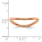 Sterling Silver Stackable Expressions Polished Pink-plated Wave Ring