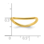 Sterling Silver Stackable Expressions Polished Gold-plate Wave Ring