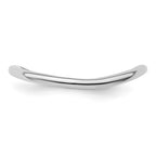 Sterling Silver Stackable Expressions Polished Rhodium-plate Wave Ring