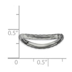 Sterling Silver Stackable Expressions Polished Black-plate Wave Ring