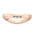 Sterling Silver Stackable Expressions Polished Pink-plate Wave Ring