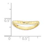 Sterling Silver Stackable Expressions Polished Gold-plate Wave Ring