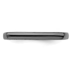 Sterling Silver Stackable Expressions Polished Black-plated Square Ring