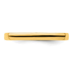 Sterling Silver Stackable Expressions Polished Gold-plated Square Ring