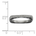 Sterling Silver Stackable Expressions Polished Black-plate Square Ring
