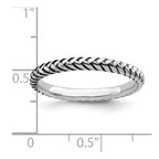 Sterling Silver Stackable Expressions Antiqued Ring