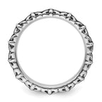 Sterling Silver Stackable Expressions Antiqued Ring