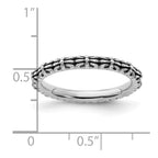 Sterling Silver Stackable Expressions Antiqued Ring