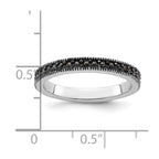 Sterling Silver Stackable Expressions Marcasite Band