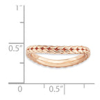 Sterling Silver Stackable Expressions Polished Pink-plated Wave Ring