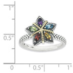 Sterling Silver & 14k Stackable Expressions Gemstone Antiqued Ring
