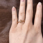 Sterling Silver Stackable Expressions Rose Gold Awareness Ribbon Ring