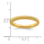 Sterling Silver Stackable Expressions Gold-plated Domed Ring