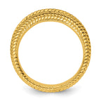 Sterling Silver Stackable Expressions Gold-plated Domed Ring