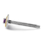 Sterling Silver & 14k Stackable Expressions Amethyst Ring