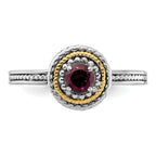 Sterling Silver & 14k Stackable Expressions Rhodolite Garnet Ring